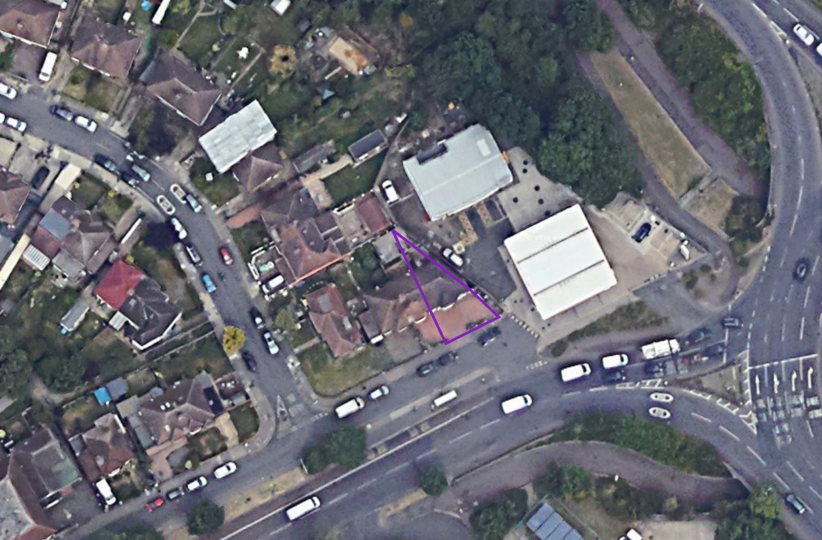 Aerial view of Northolt, West London project site